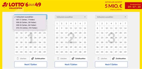 tabelle lotto system